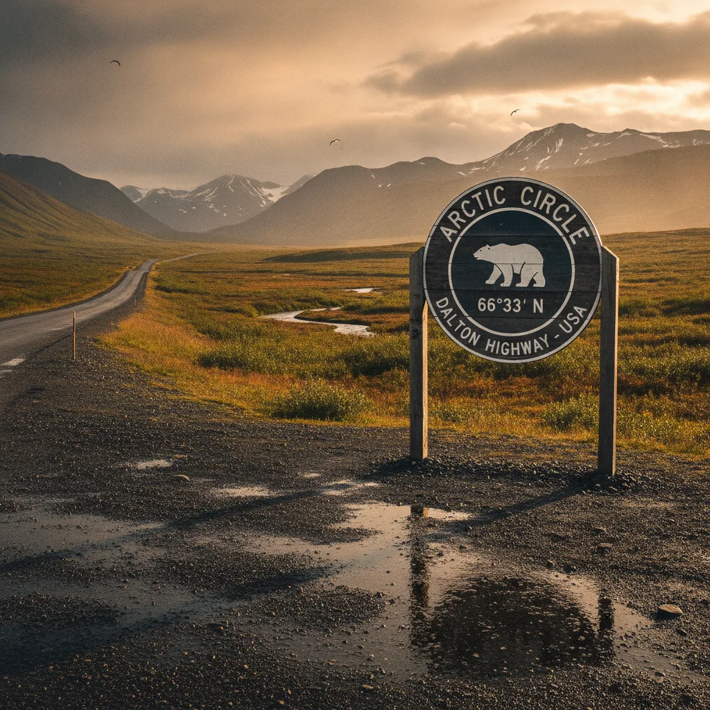 Arctic Circle Sign (Dalton Highway), Alaska