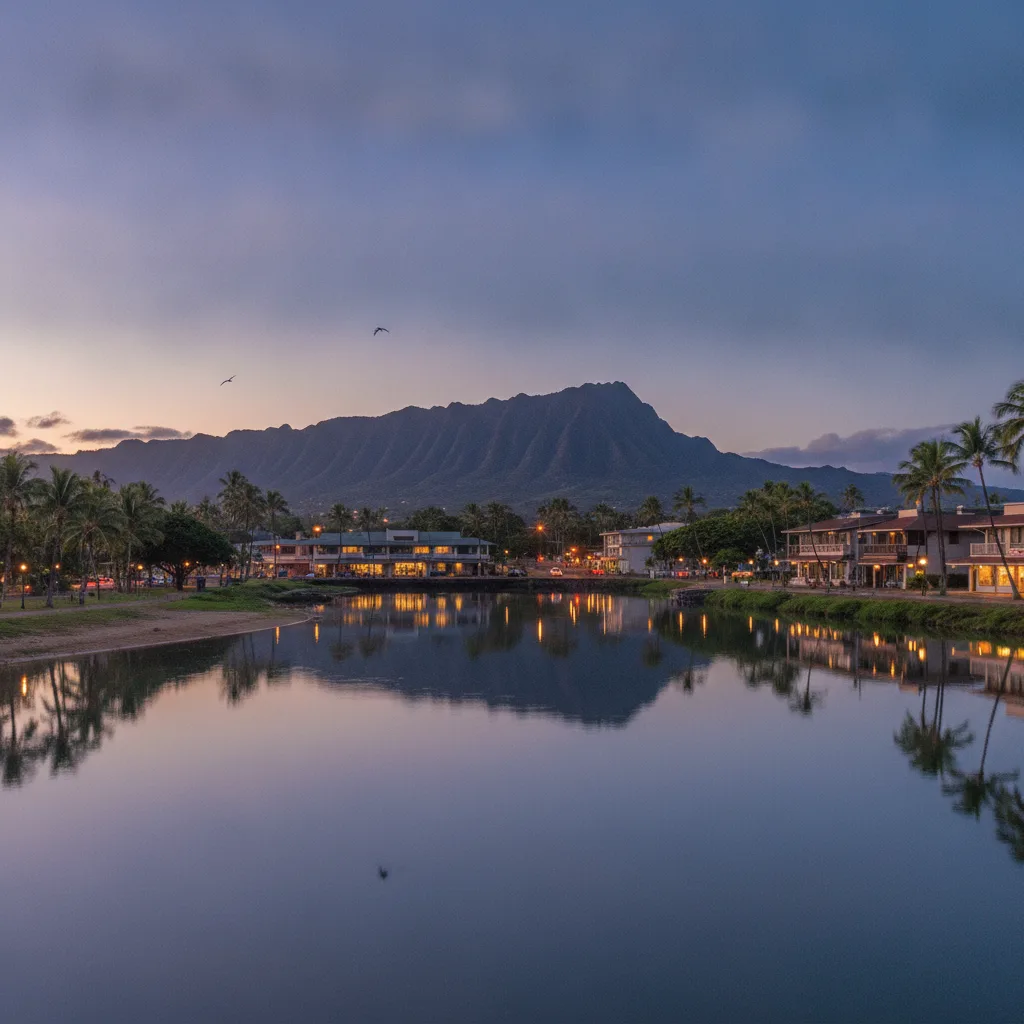Kapa'a Town, Hawaii