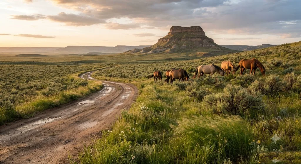 Pilot Butte Wild Horse Scenic Loop, Wyoming