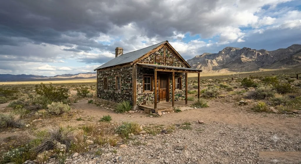 Rhyolite Ghost Town Bottle House, Nevada