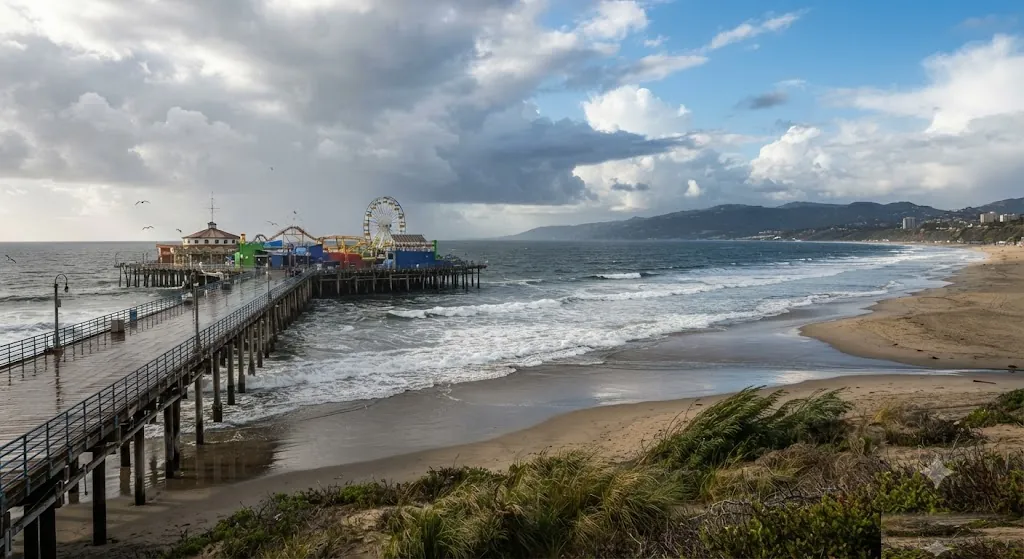 Santa Monica Pier & Beach, California