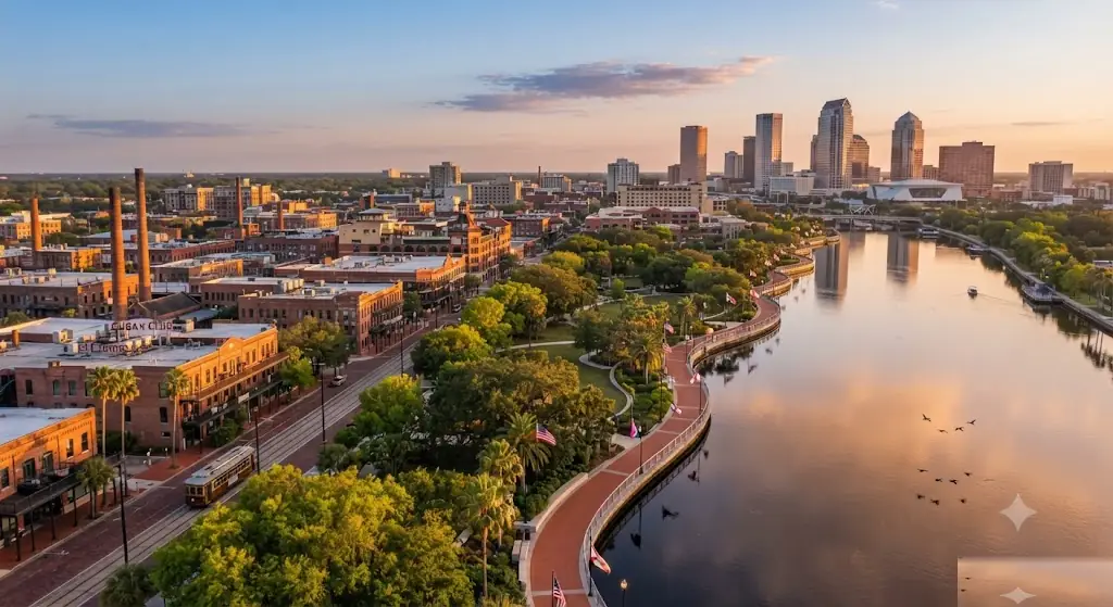 Tampa Riverwalk & Ybor City, Florida